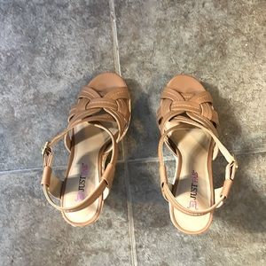 High heel cork sandals